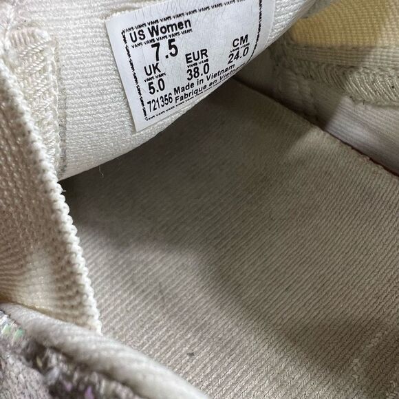 Vans Womens Iridescent Asher Deluxe Comfort Slip-On Flats‎ Shoes White Size 7.5 - Picture 8 of 8